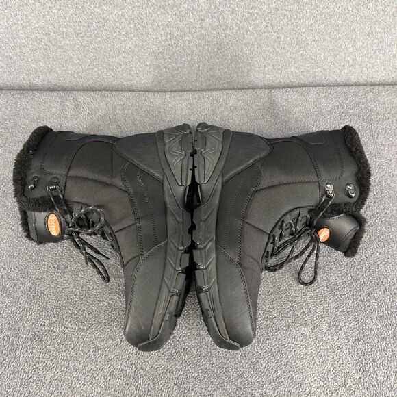 SHULOOK Hiking Boots Mens 9.5 Black Waterproof Mid Boots Non-Slip Comfortable - Picture 11 of 16